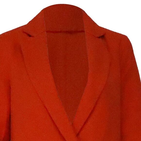 Pre Loved Oscar De La Renta Vintage Double Breasted Long Coat Women orange - Picture 4 of 6